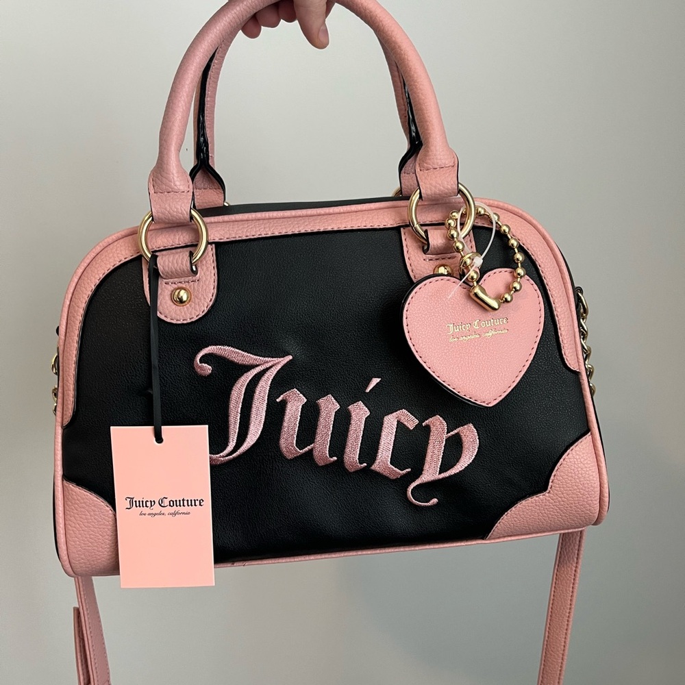 NWT Juicy Couture Liquorice Urban Heritage Bowlers Bag
